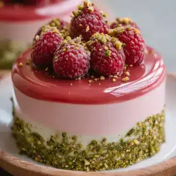 Raspberry Pistachio Mousse Cakes