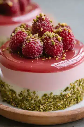 Raspberry Pistachio Mousse Cakes