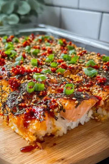 How to Make Salmon Sushi Bake