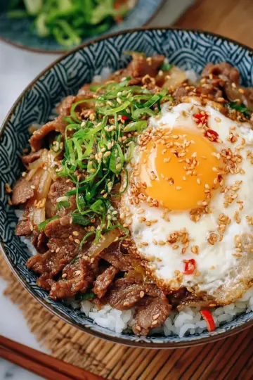 Gyudon (Japanese Beef & Rice Bowls)