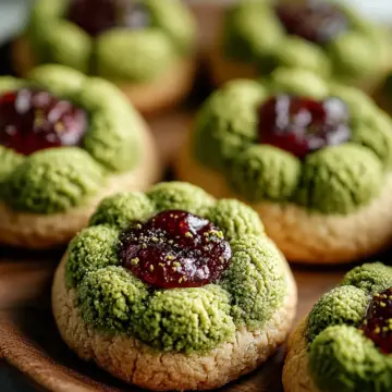 Matcha Thumbprint Cookies