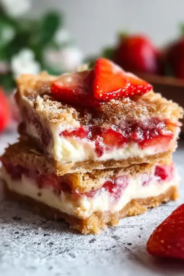 Irresistible Strawberry Sopapilla Cheesecake Bars Recipe