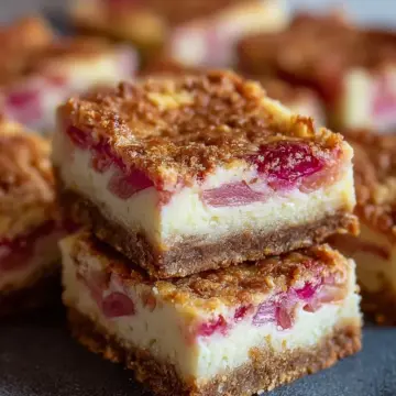 Rhubarb Cheesecake Bars