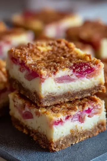 Rhubarb Cheesecake Bars