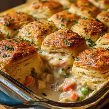 Biscuit pot pie casserole