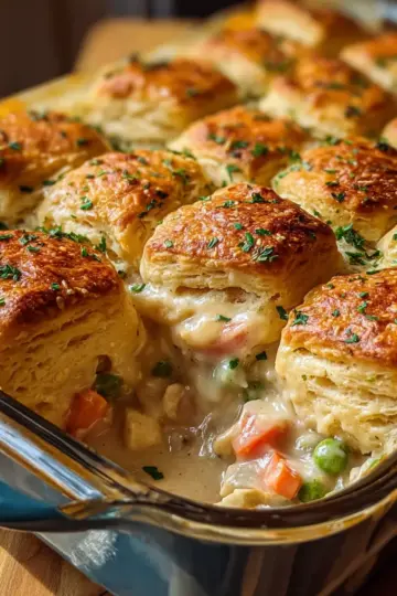 Biscuit pot pie casserole