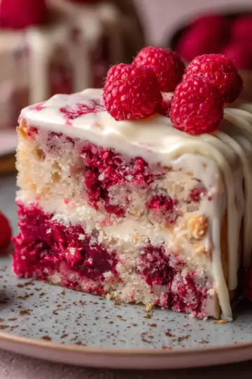 White Chocolate Raspberry Cake
