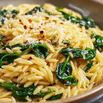 Parmesan Spinach Orzo