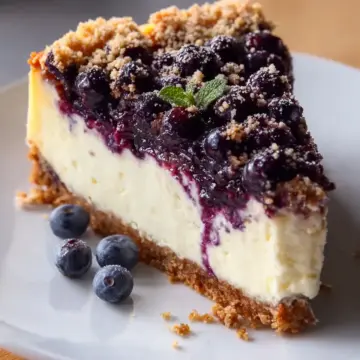Blueberry Crumble Cheesecake