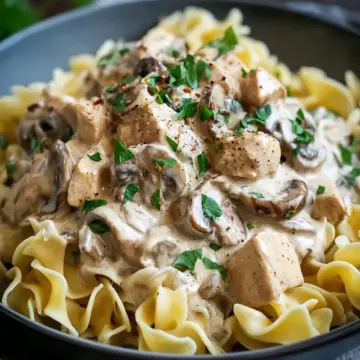Creamy Turkey Stroganoff with Baby Button Mushrooms Bliss