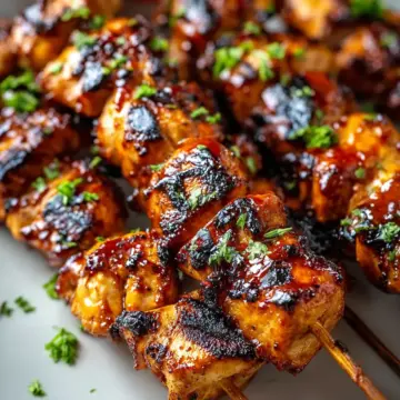 Sweet & Spicy Honey Chipotle Grilled Chicken Skewers Recipe