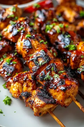 Sweet & Spicy Honey Chipotle Grilled Chicken Skewers Recipe