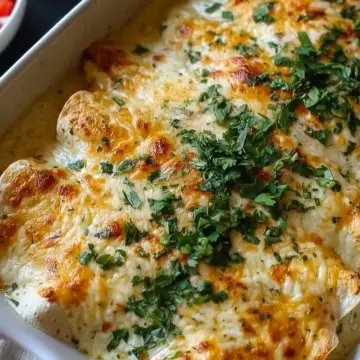 Creamy White Chicken Enchiladas