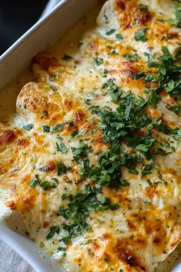 Creamy White Chicken Enchiladas