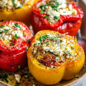 Heavenly Greek Oven-Baked Feta Stuffed Peppers