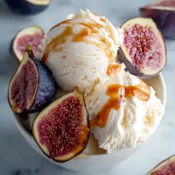 Honey-Drizzled Fig and Ricotta Ice Cream