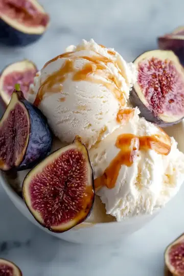 Honey-Drizzled Fig and Ricotta Ice Cream