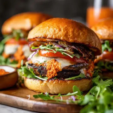 Portobello Romesco Burgers