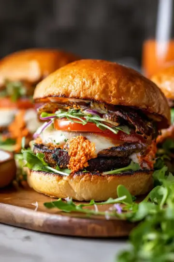 Portobello Romesco Burgers