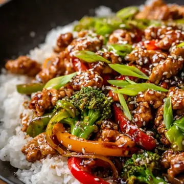 Ground Chicken Teriyaki Stir Fry