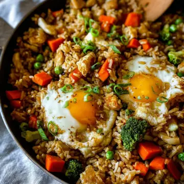Leftover Fried Rice, Veggies and Eggs