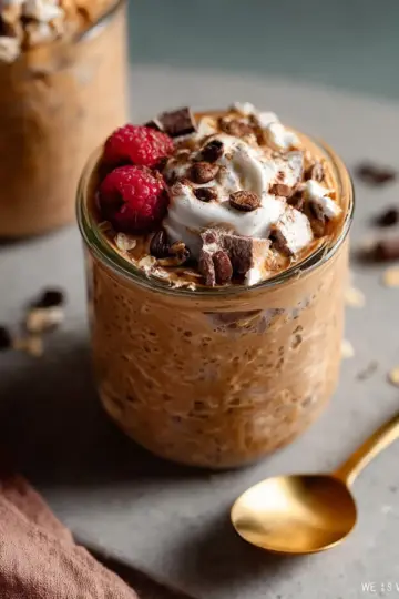 High Protein Coffee Overnight Oats