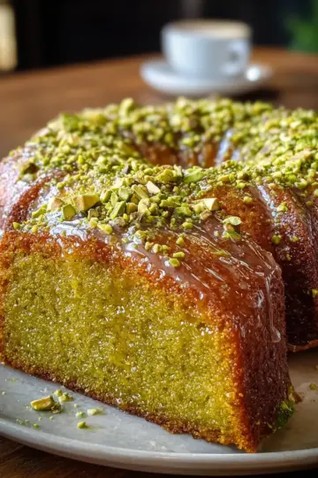 Easy Pistachio Lemon Olive Oil Cake