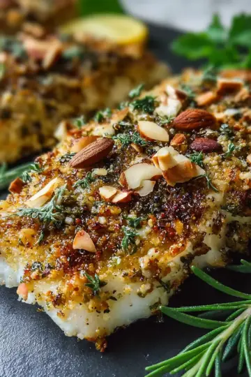 Almond Crusted Fish with Herbs