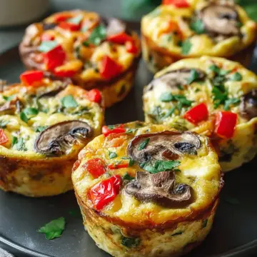 Deliciously Easy Veggie-Packed Mushroom and Bell Pepper Egg Muffins
