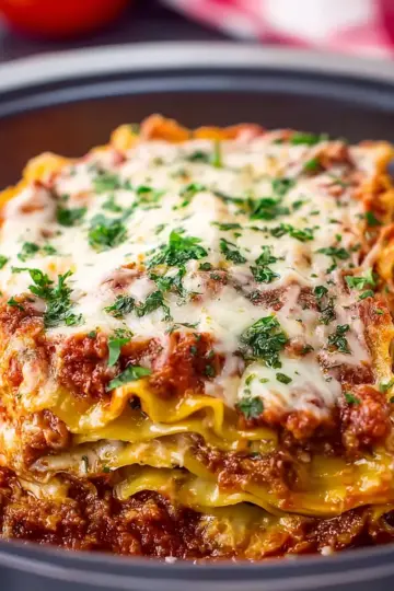 Easy Crockpot Lasagna