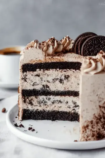 Oreo Cake with Coffee Oreo Buttercream