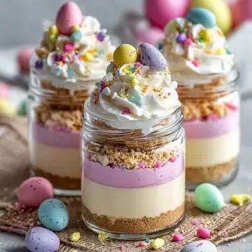 Easter Egg Cheesecake Jars