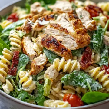 Delicious Chicken Caesar Pasta Salad
