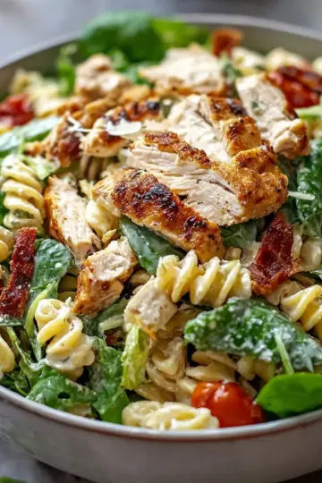 Delicious Chicken Caesar Pasta Salad