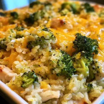 Broccoli chicken and rice casserole