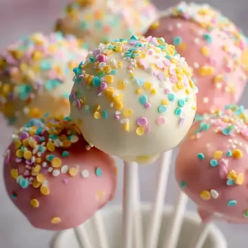Easy Easter Funfetti Cake Pops