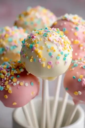 Easy Easter Funfetti Cake Pops