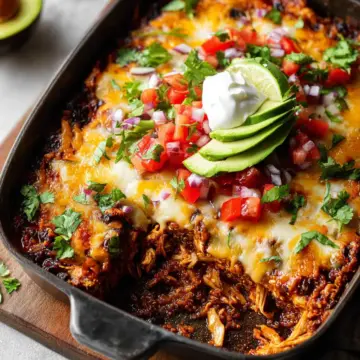 Easy Chicken Enchilada Quinoa Bake